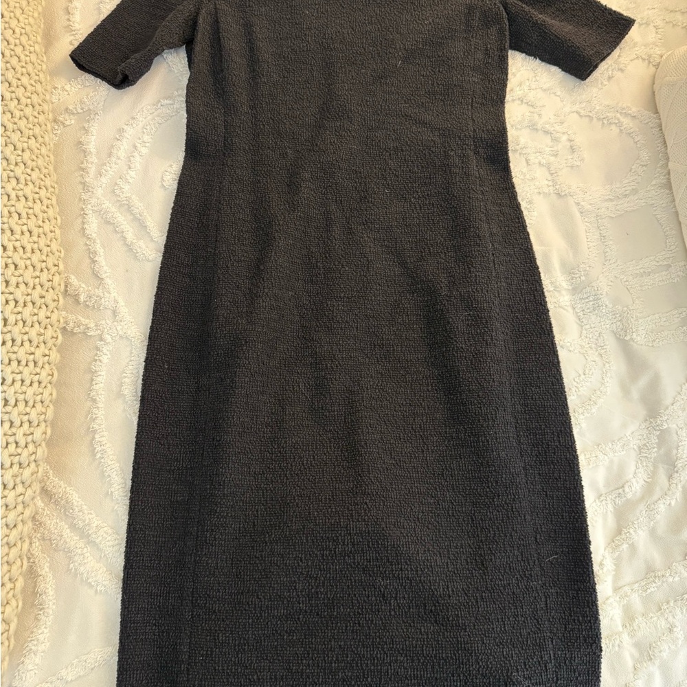 Theory Charcoal Knit Midi Dress